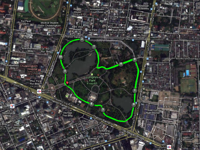 Running at Lumpini Park